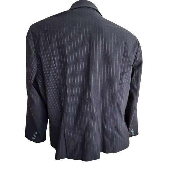 Lane Bryant Womens Pinstripe Blazer Navy Blue Womans Plus Size 28 JJ4033 - Picture 4 of 11